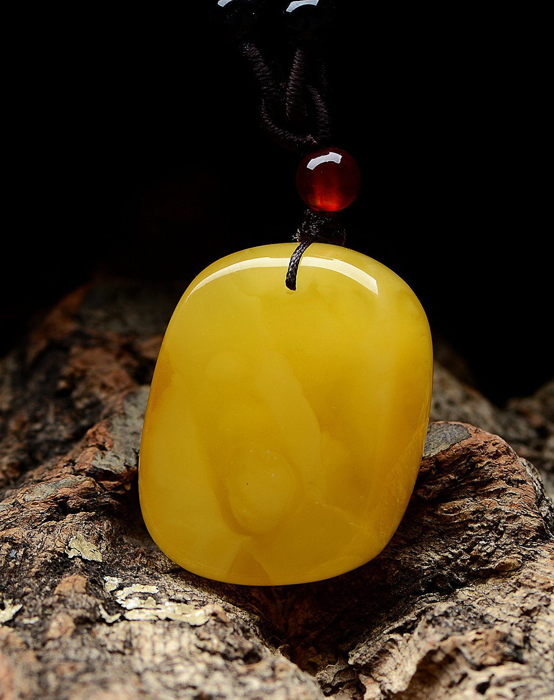 金万年kimani琥珀蜜蜡专场金万年 天然琥珀金包蜜方形蜜蜡吊坠黄色cf1