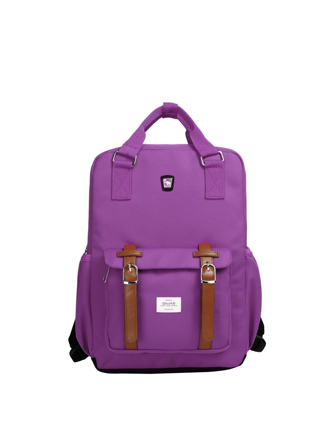 爱华仕oiwas双肩包专场休闲韩版可手提双肩包紫色4206紫色_唯品会