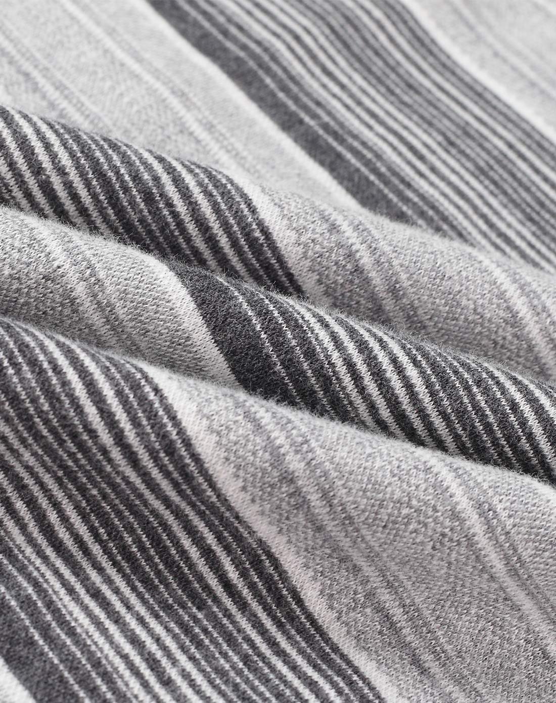 男款时尚都市条纹弹力棉内衣套装深麻灰