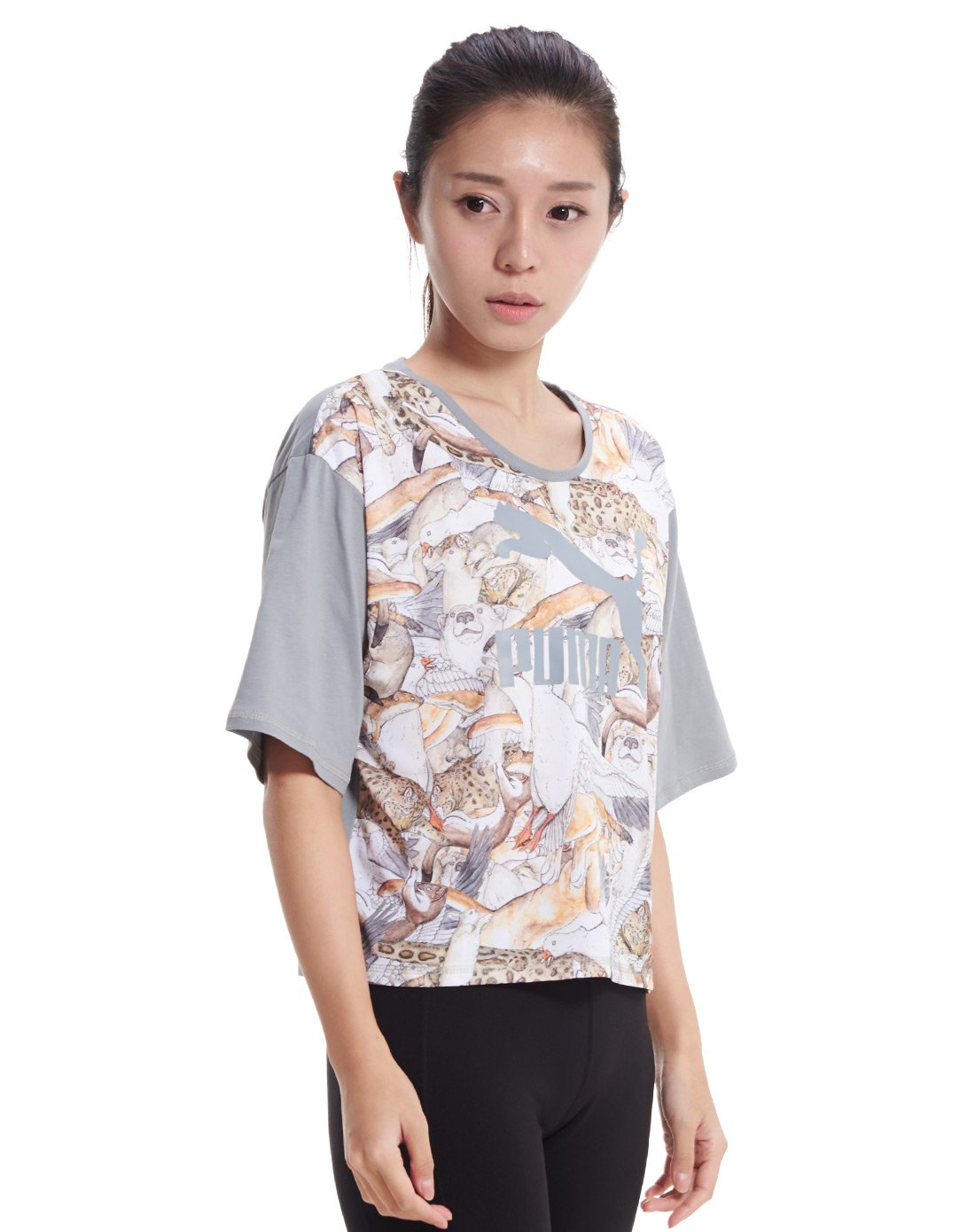 swash联名 女款灰色短袖t恤