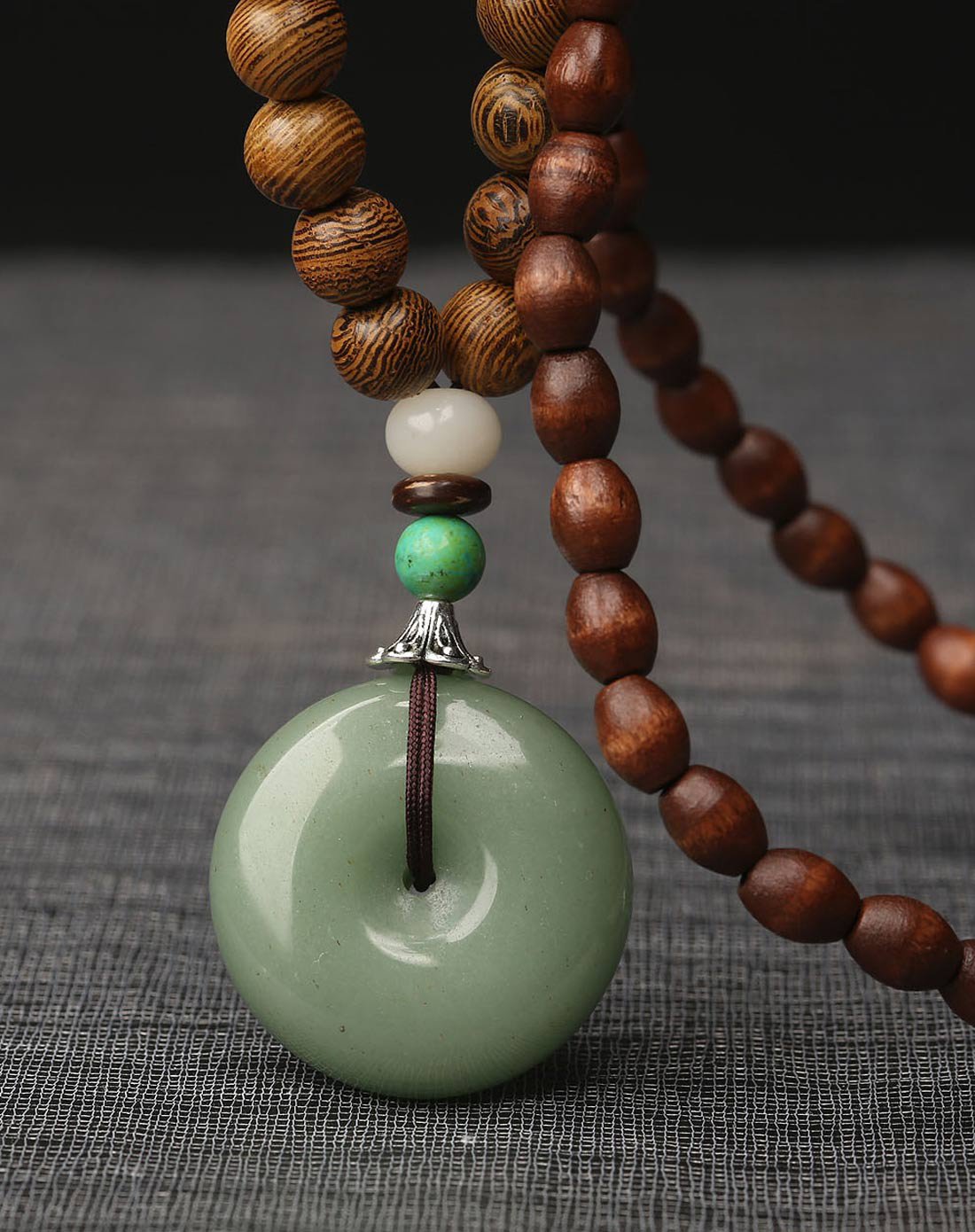 王廷 一生平安荷木鸡翅木项链毛衣链