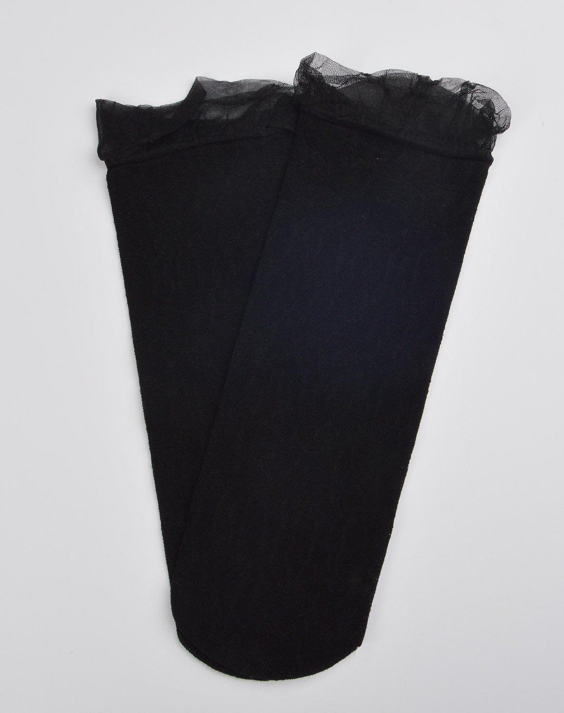 6双装女韩式蕾丝镂空花边短丝袜黑色