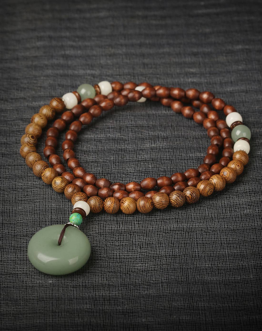 王廷 一生平安荷木鸡翅木项链毛衣链