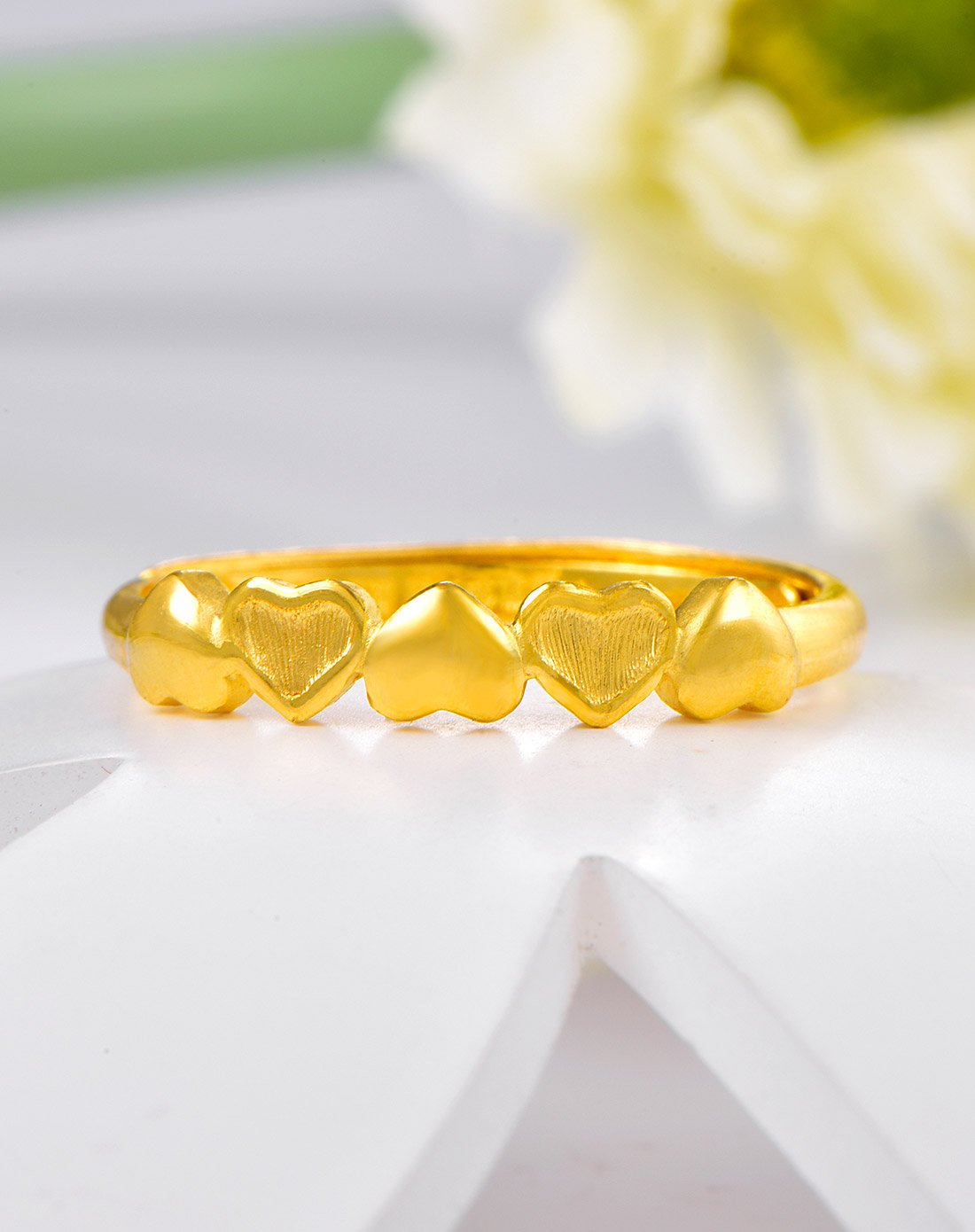 心心相印戒指足金9999女戒(计价)约2.40g