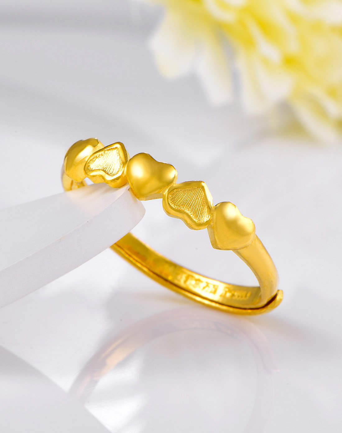 心心相印戒指足金9999女戒(计价)约2.40g