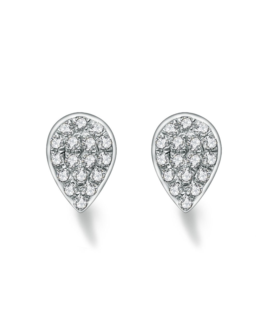 谢瑞麟 18k金钻石耳饰约11分/34颗