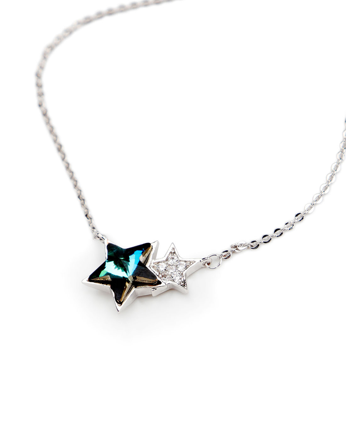 crocus by gk-beck时尚潮流双子星星造型炫彩短款女士项链61372_唯品