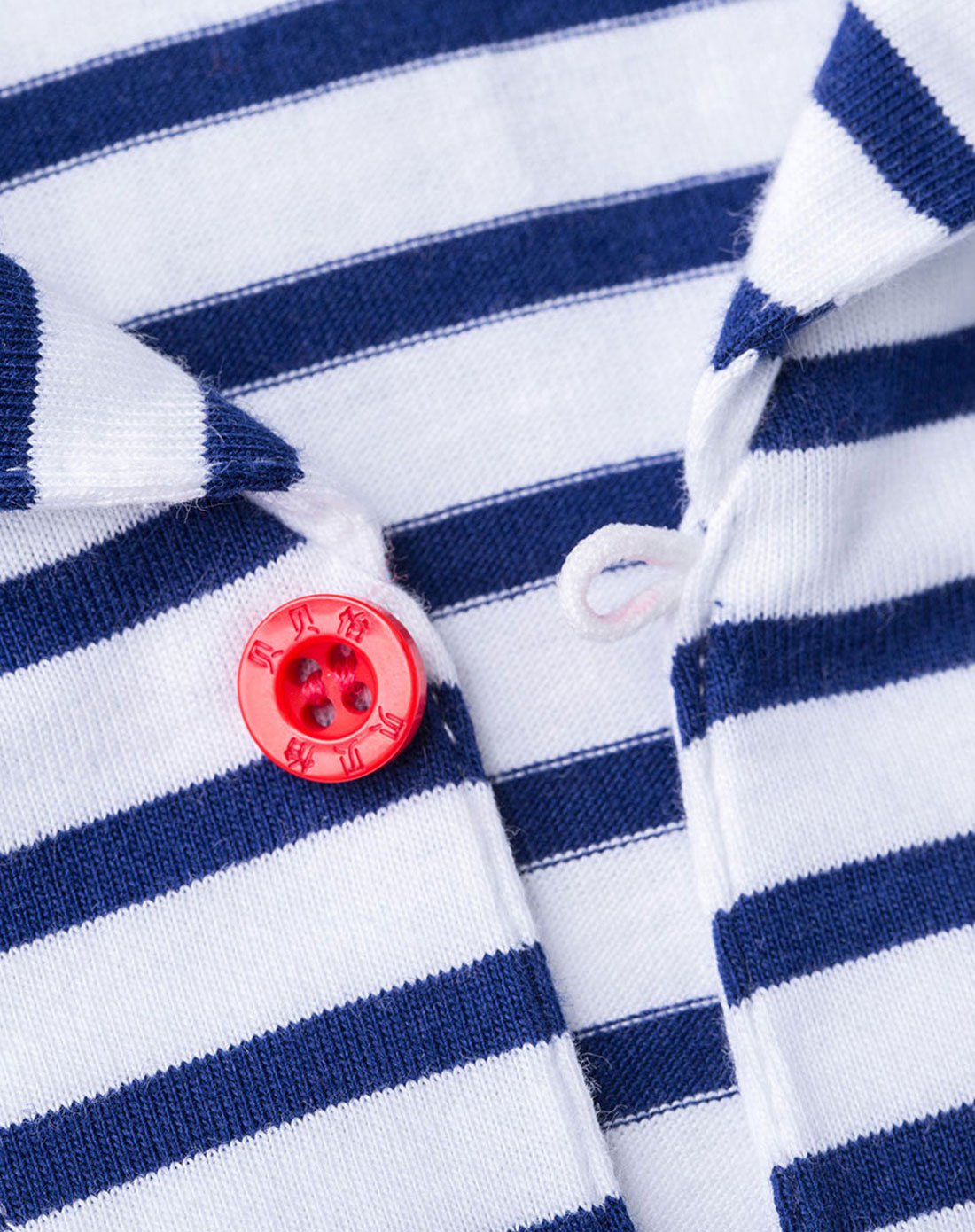 男女宝夏季经典条纹海军上衣藏青