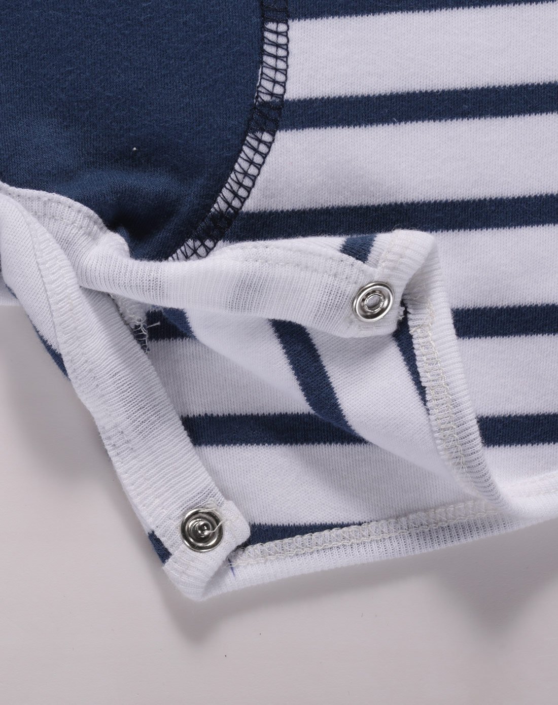 男女宝夏季海军风纯棉背心哈衣蓝白