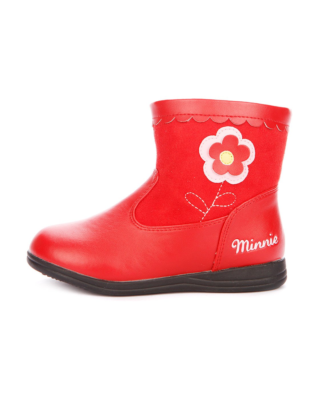 女中童靴子红色