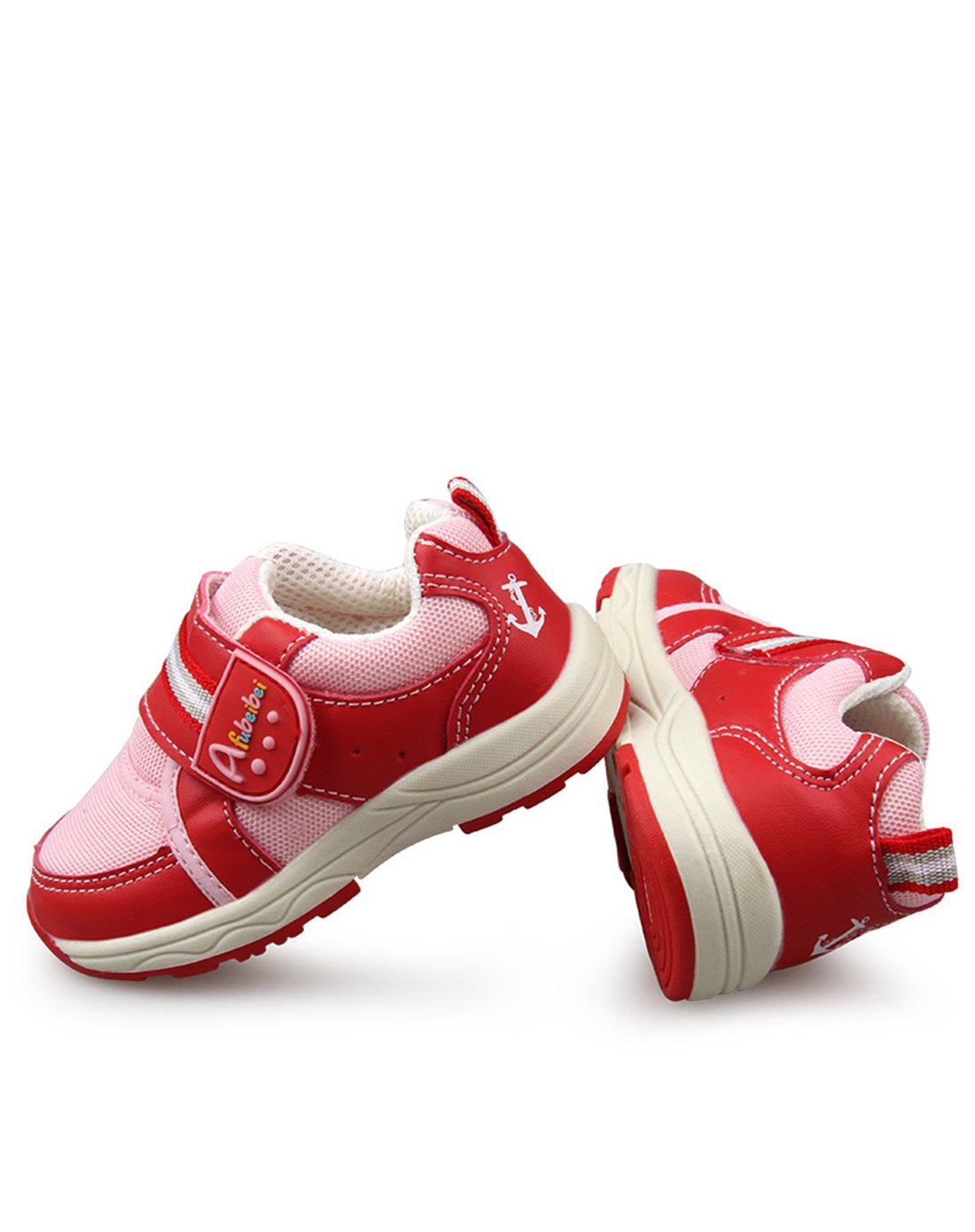 阿福贝贝afubeibei宝宝鞋2-4岁透气网棉布运动机能鞋大红a5120dh_唯品