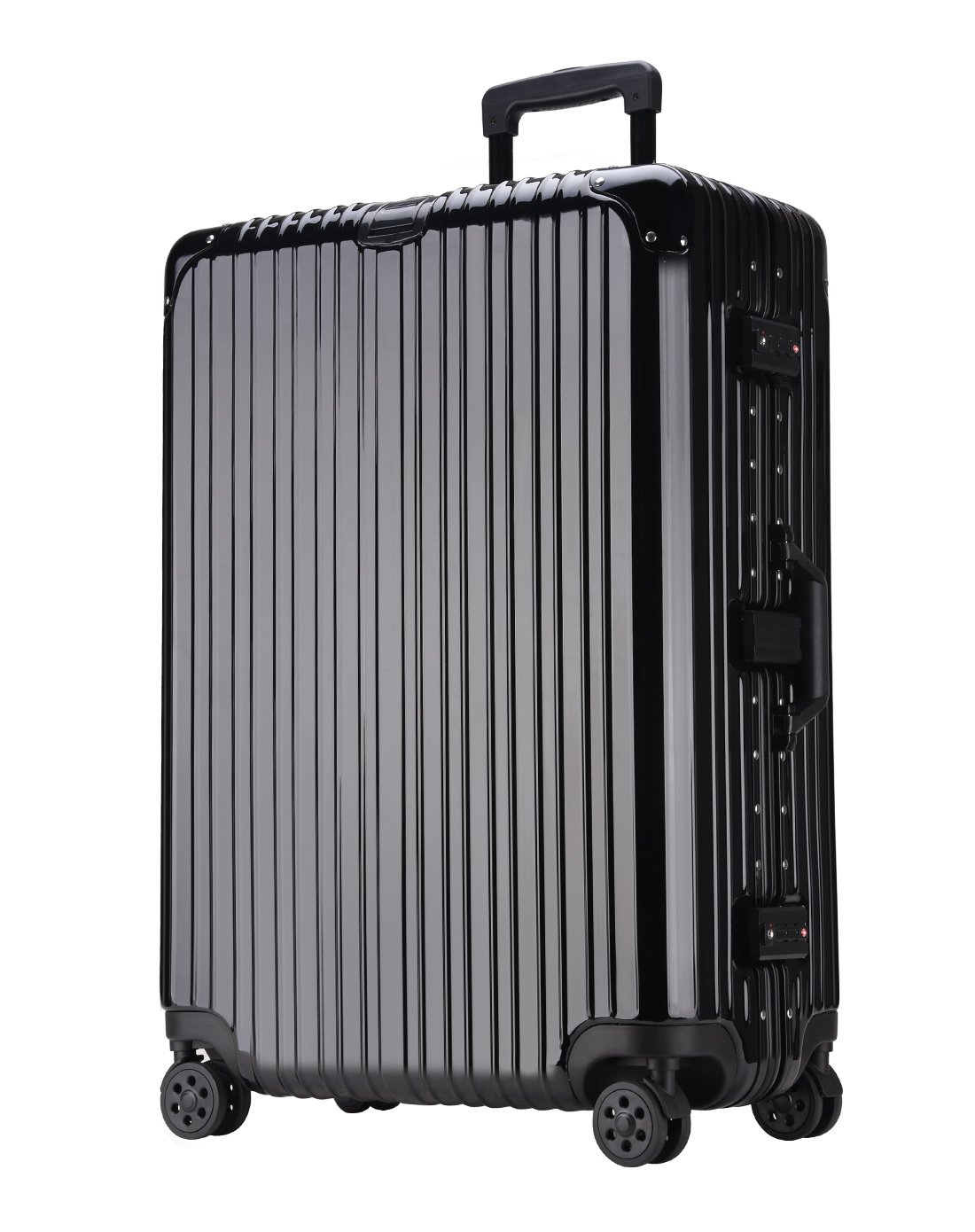 全新款万向轮时尚铝框登机箱29寸银色