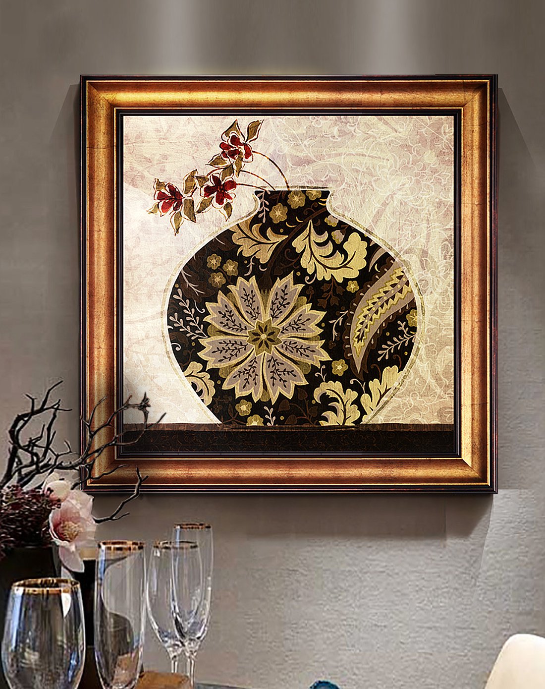 美式乡村复古装饰画 锦上添花