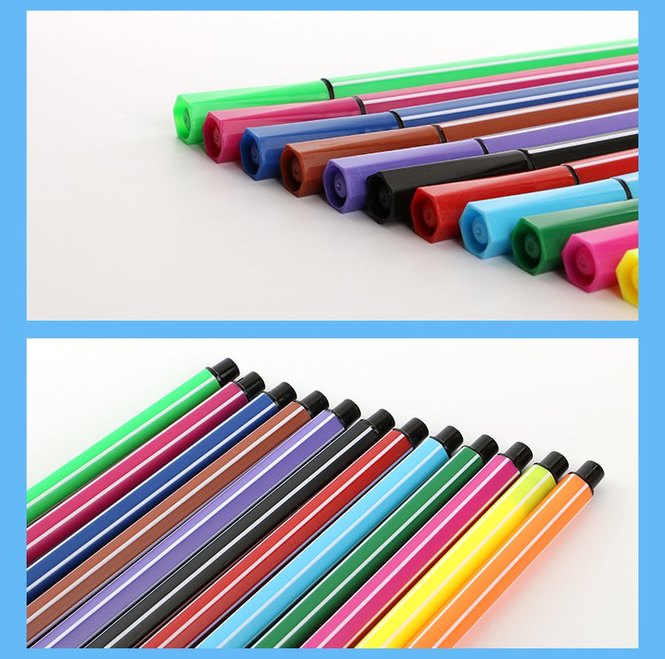 黄色中性漫威36色可洗水彩笔