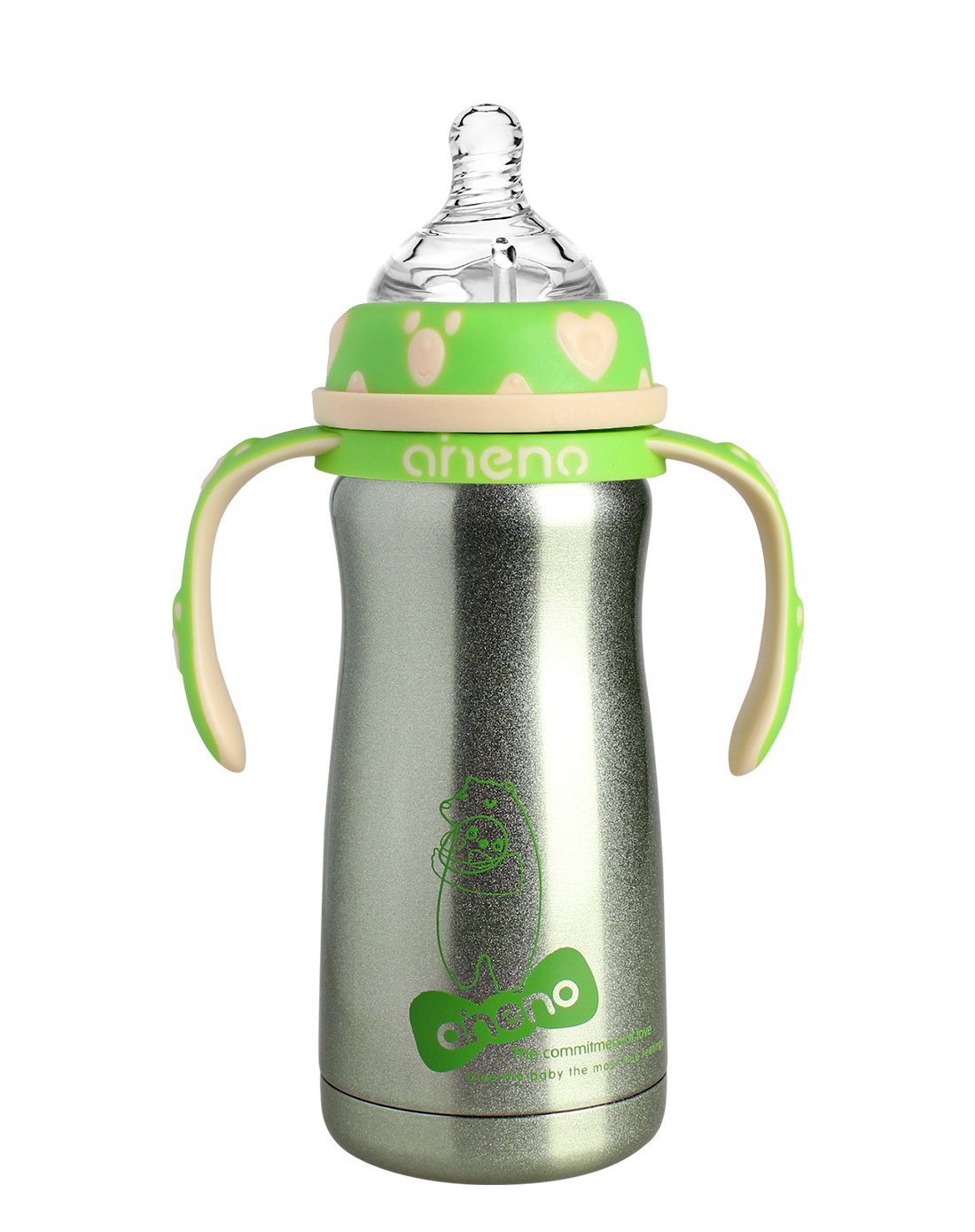 恩尼诺保温奶瓶200ml苹果绿