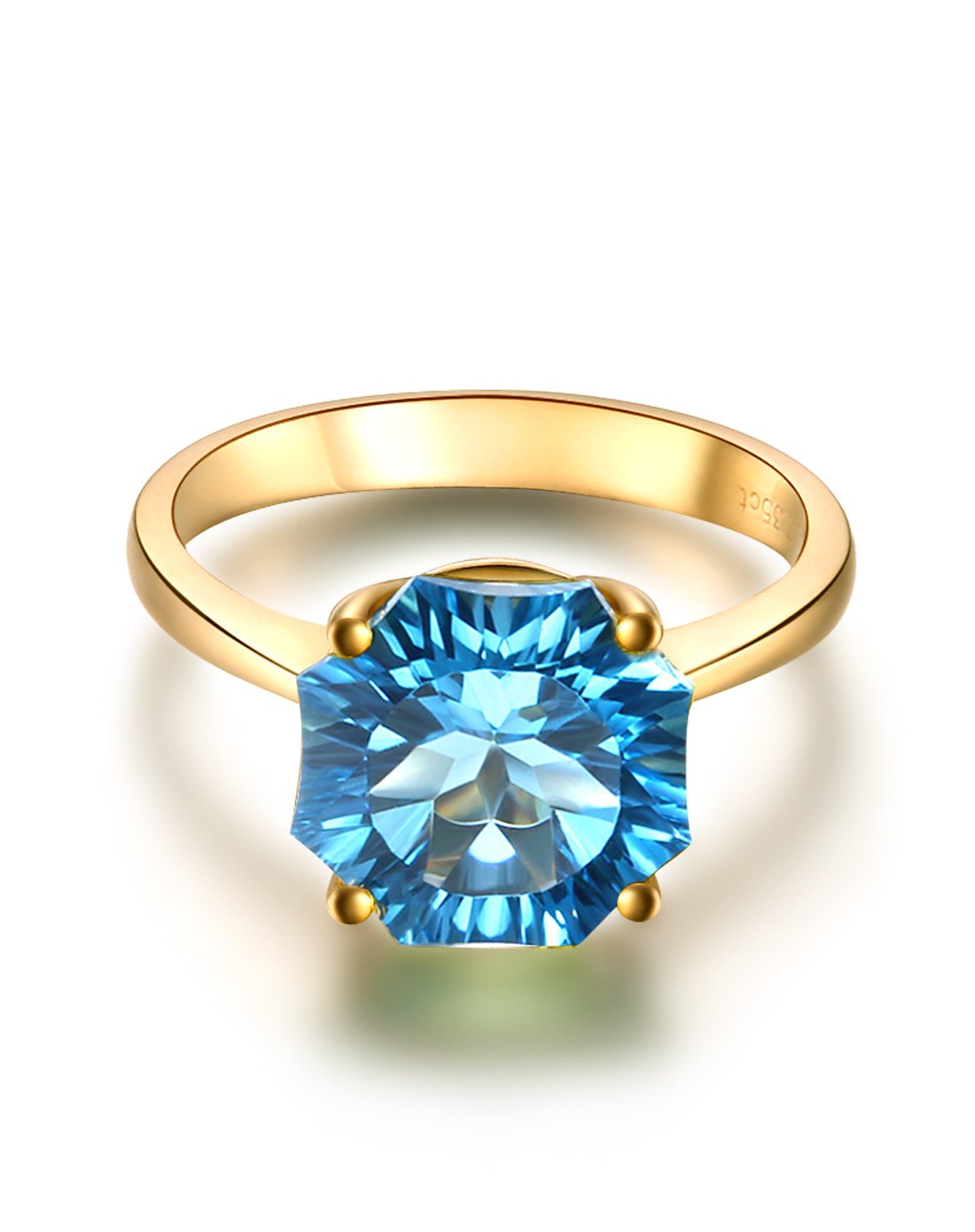 海蓝之宝 张万福18k金k黄托帕石戒指(定价)