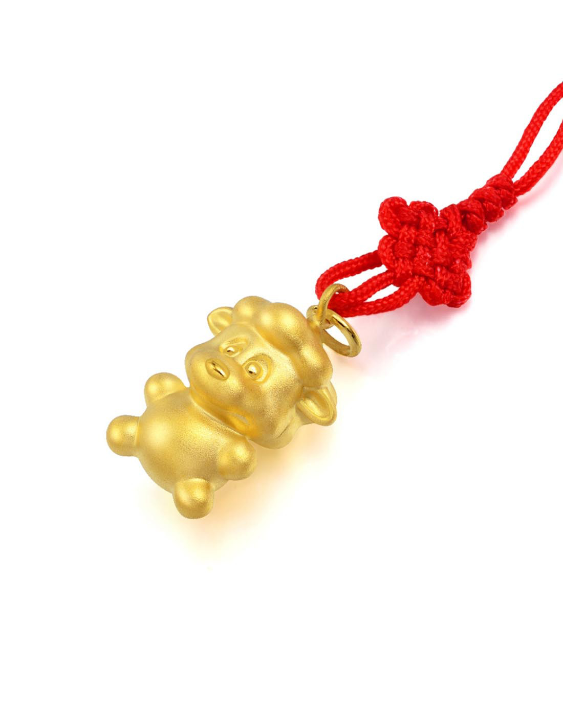 周生生 足金生肖祈福铃铛吊坠-羊 (不含项链)