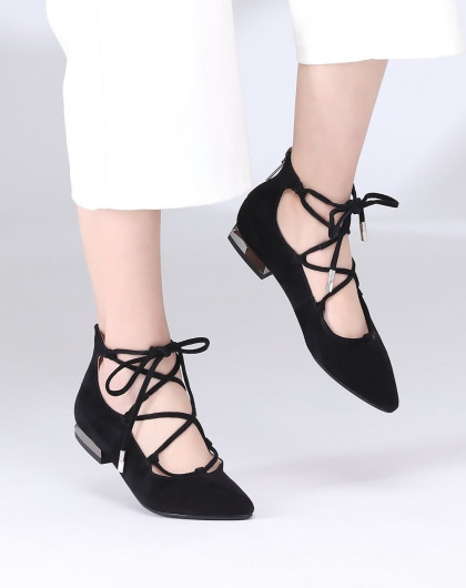 时尚绑带后跟拉链女士玛丽珍鞋