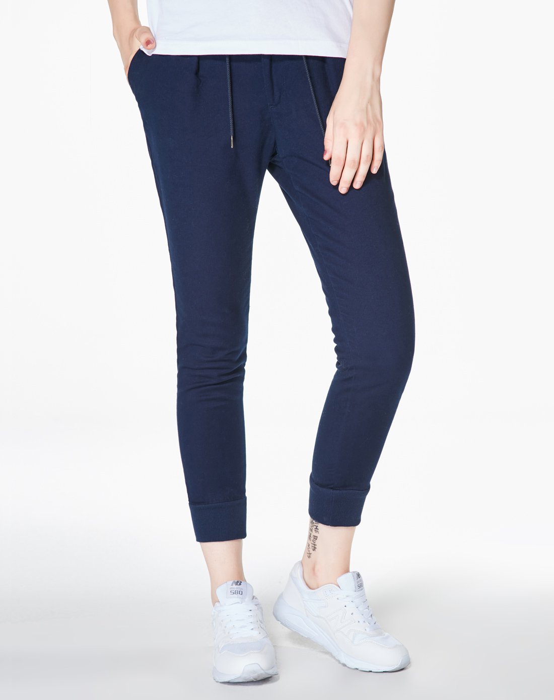 dickies男女装褶裥脚口罗纹裤子海军蓝153w40wd14nv_唯品会