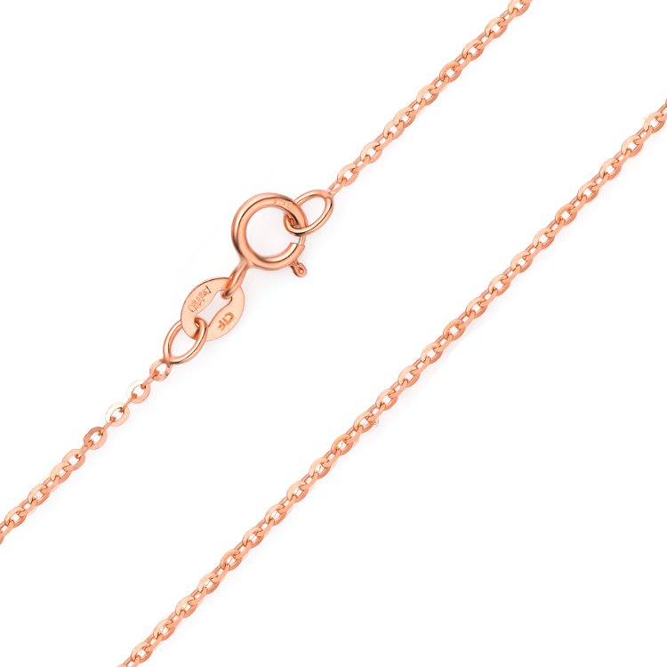 周大福 时尚简约玫瑰k金金项链(定价)