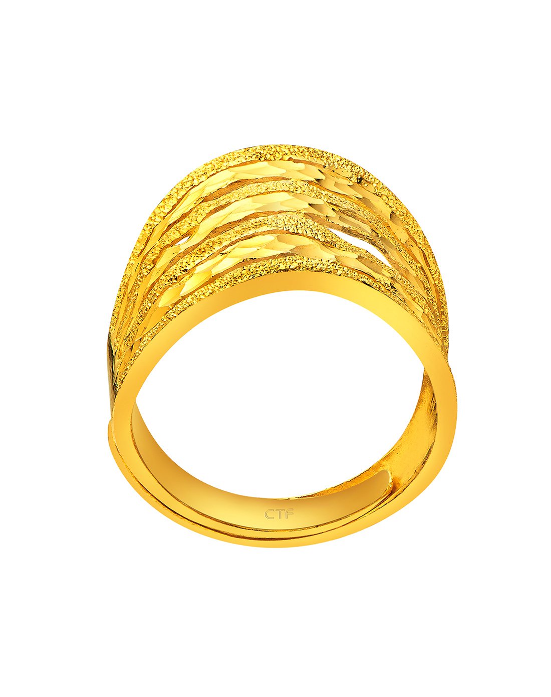 周大福 记忆流淌黄金戒指(计价)