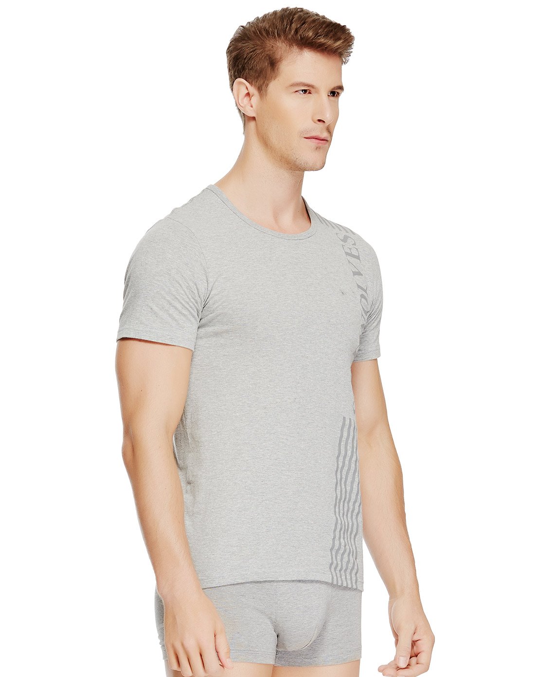 纯棉t恤男士短袖男装全棉印花时尚圆领男款短袖夏