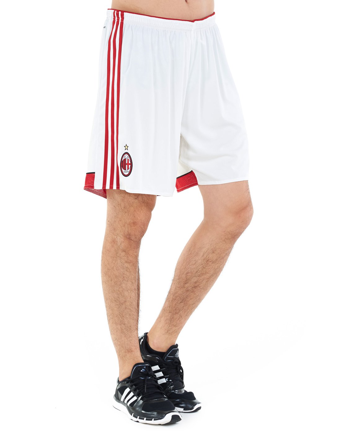 男款白色ac米兰主场短裤 足球系列.