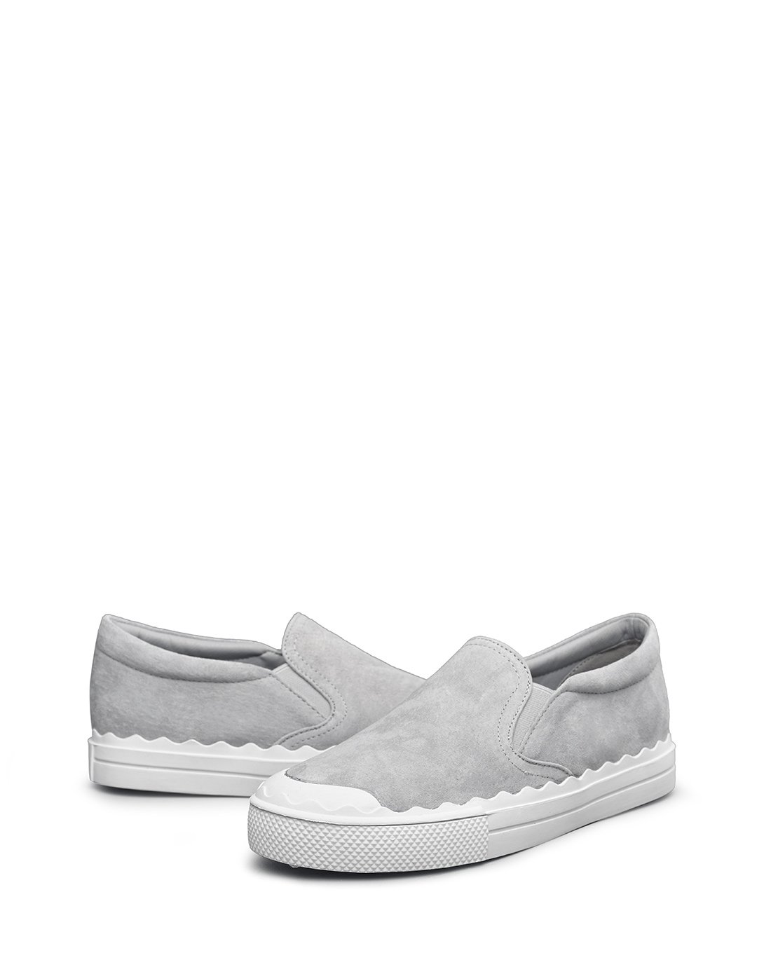 2017春季新品休闲猪皮革浅口单鞋灰色