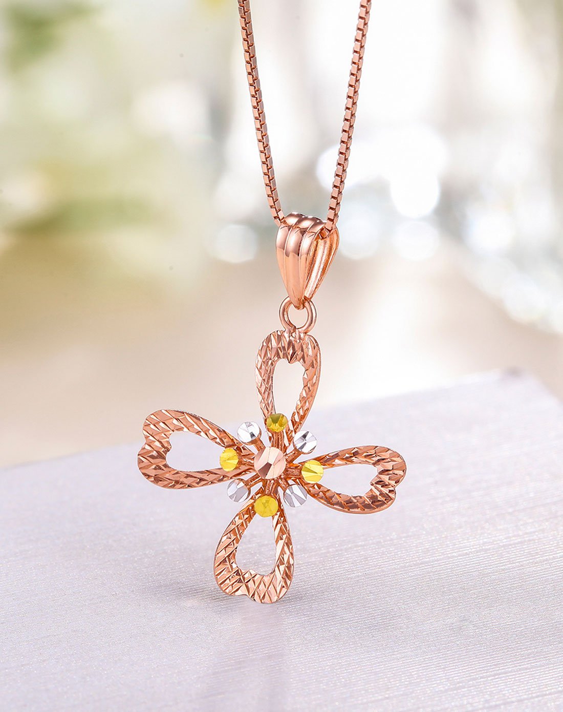 黛慕妮 18k金彩金吊坠(不含项链)