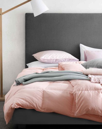 90%白鸭绒全棉水洗棉羽绒被(玉色)