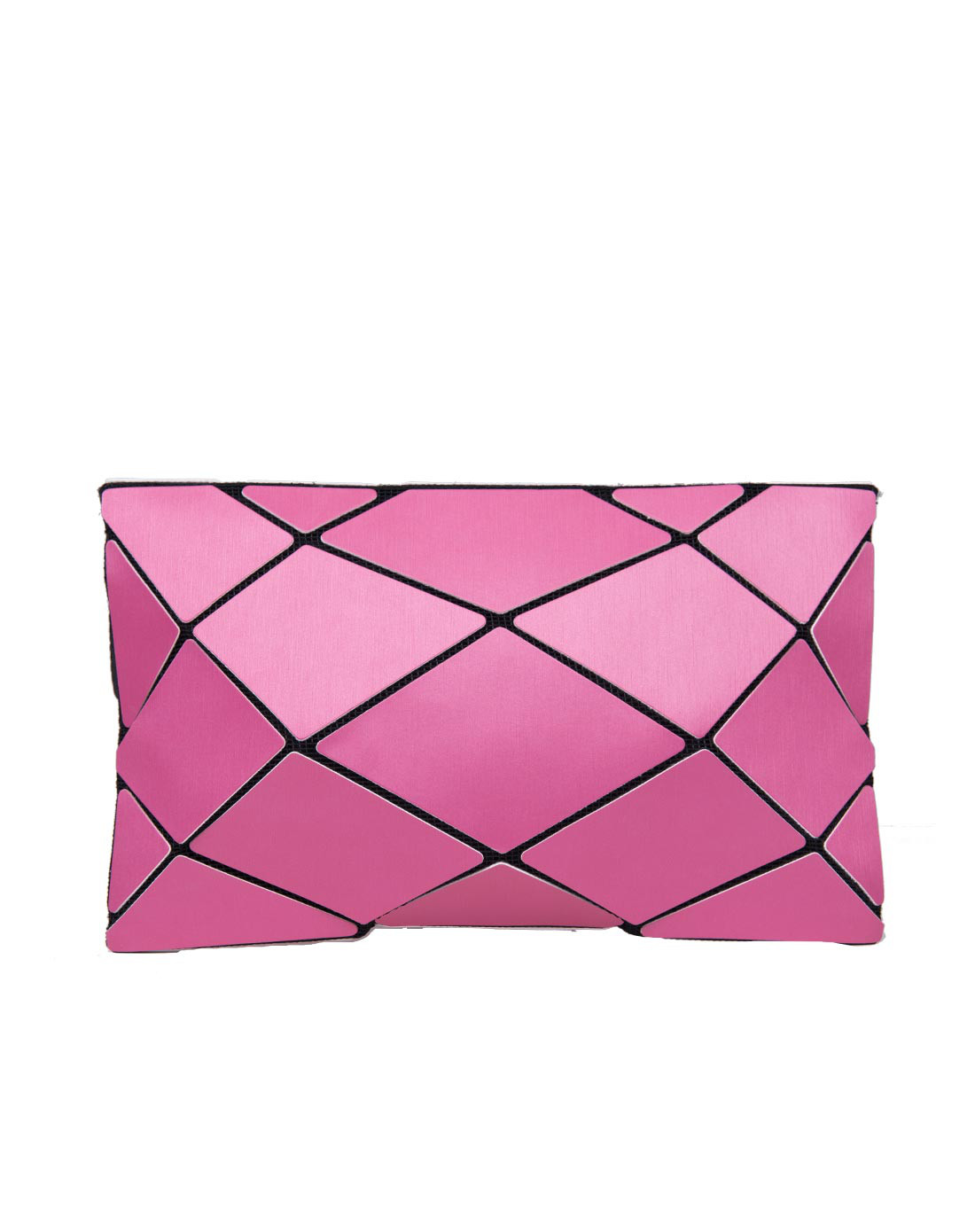 拉丝撞色手工拼贴不规则手拿斜挎两用包拉丝玫粉