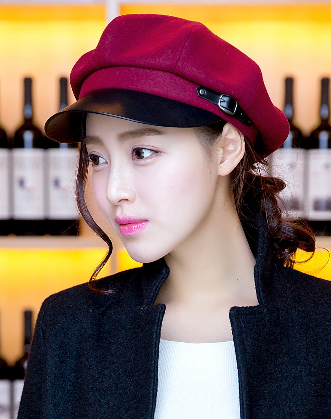 帽子女韩版潮英伦风羊毛呢画家帽八角帽贝雷帽