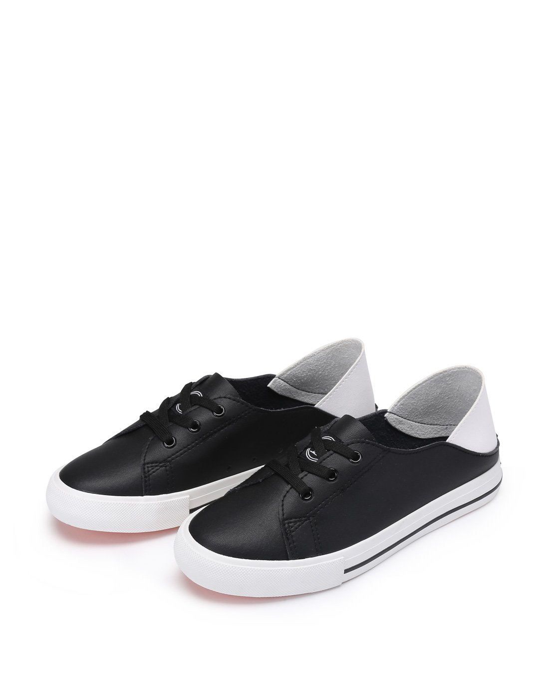 时尚拼接 女款柔软超纤日常休闲鞋白色