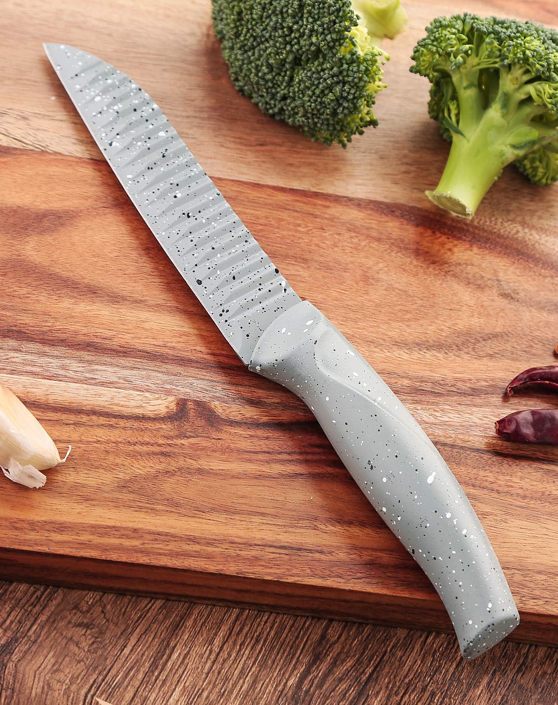 美国recook麦饭石波纹刀具四件套