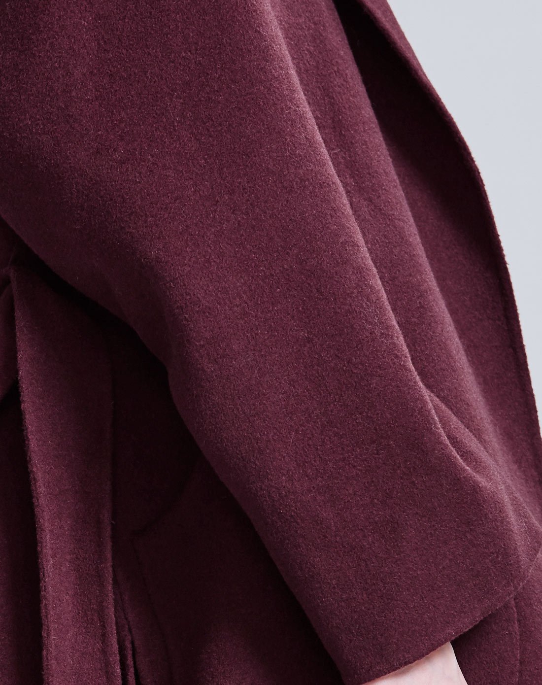 时尚ol大衣深枣红