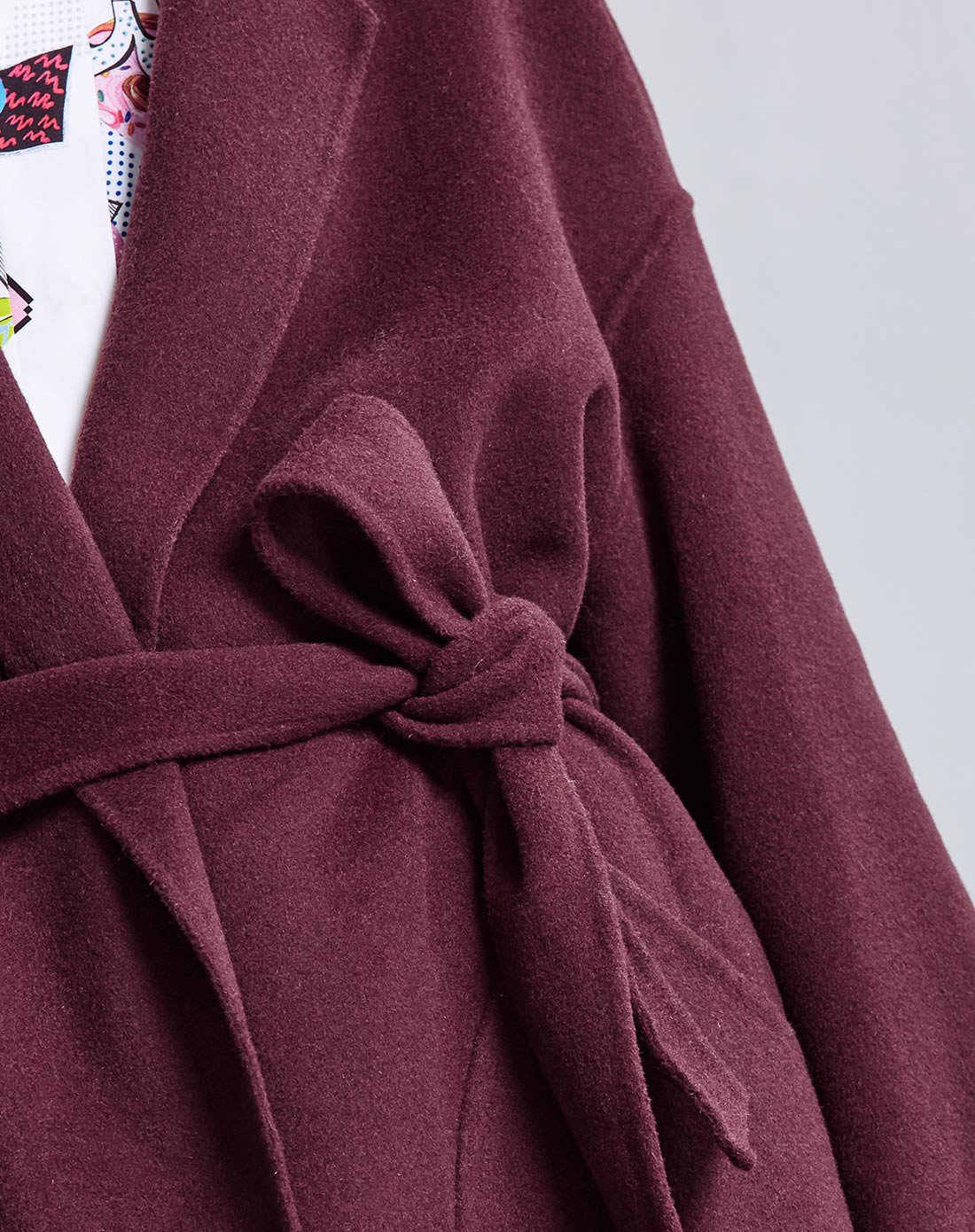 时尚ol大衣深枣红