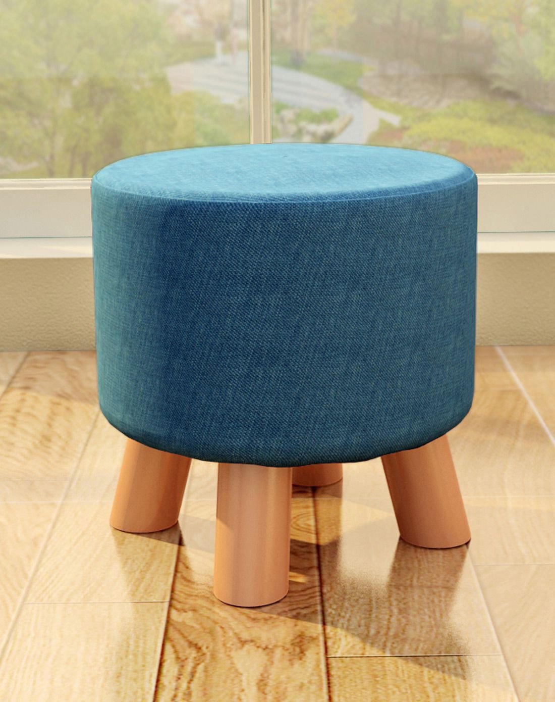 两件装 简约四脚矮凳榉木时尚换鞋凳儿童坐凳 实木矮凳沙发凳