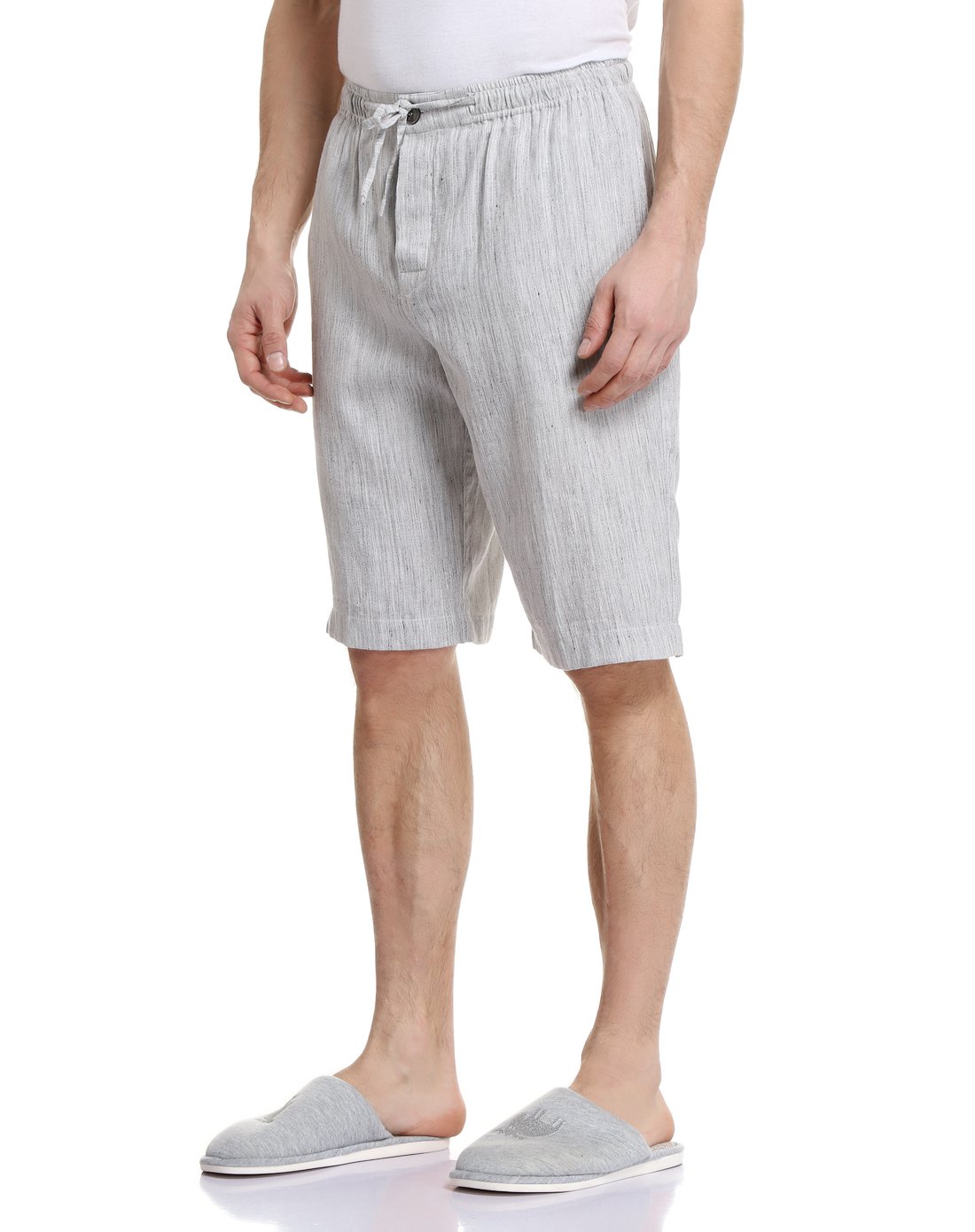 爱慕集团男士特卖旗舰店aimer men男款松紧腰百搭家居短裤浅灰色ns42