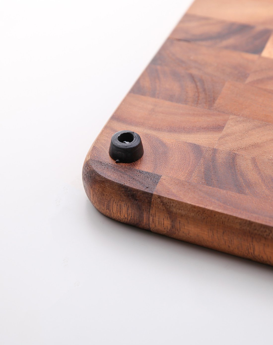 泰国进口相思木正方形菜板小号(带脚垫)