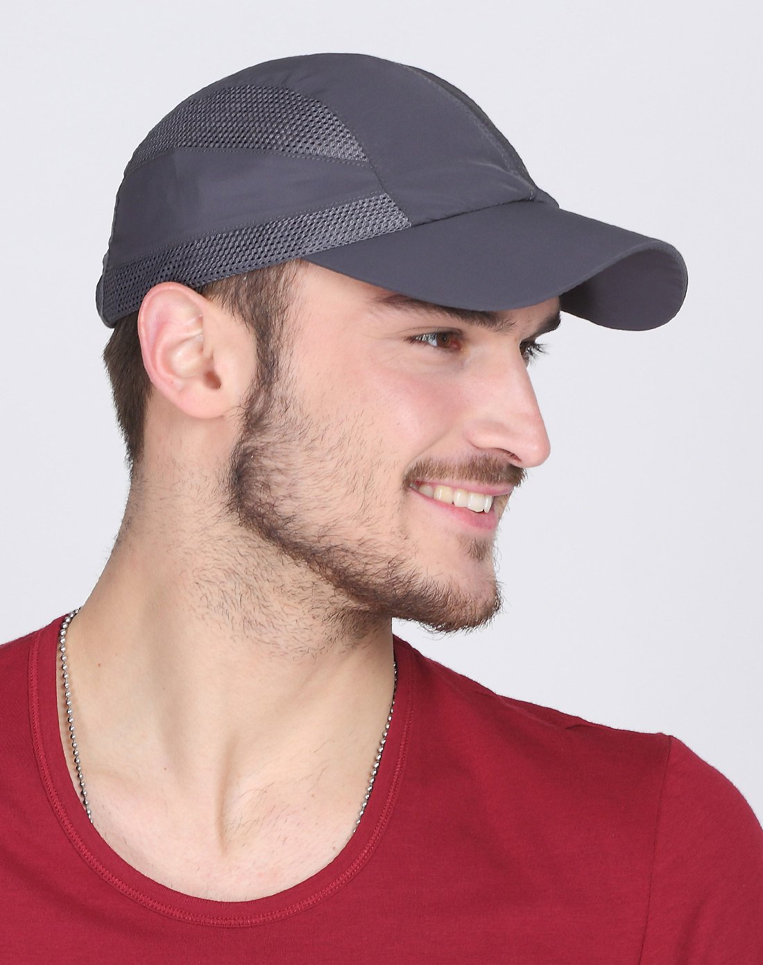 vec 夏季速干清凉棒球帽网眼帽深灰色