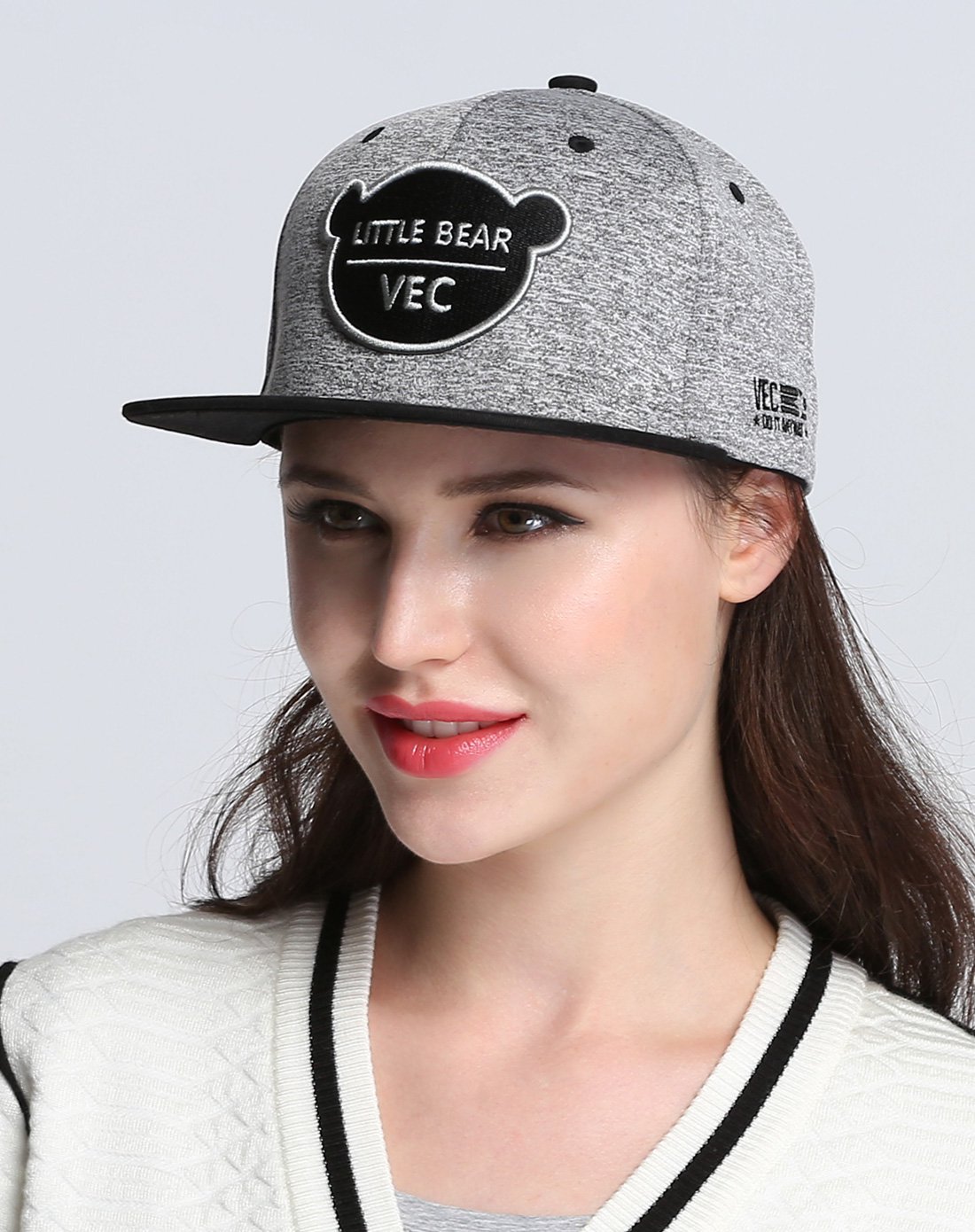 vec 韩版个性潮款嘻哈帽休闲平顶帽黑色