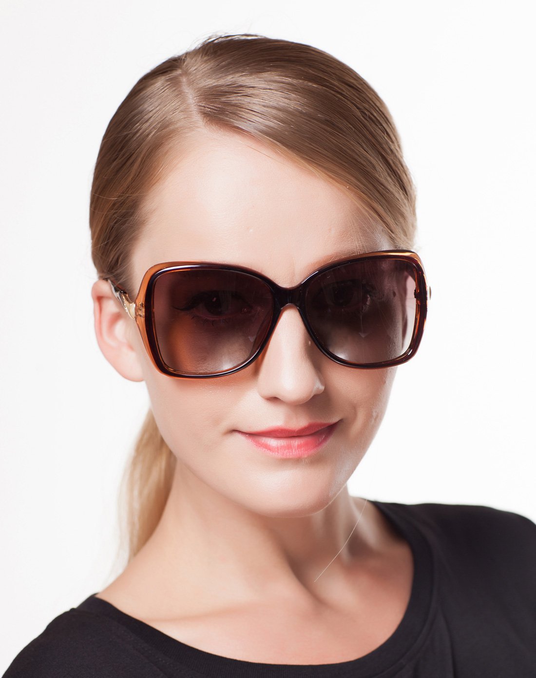 优雅姿态名媛经典偏光镜茶色