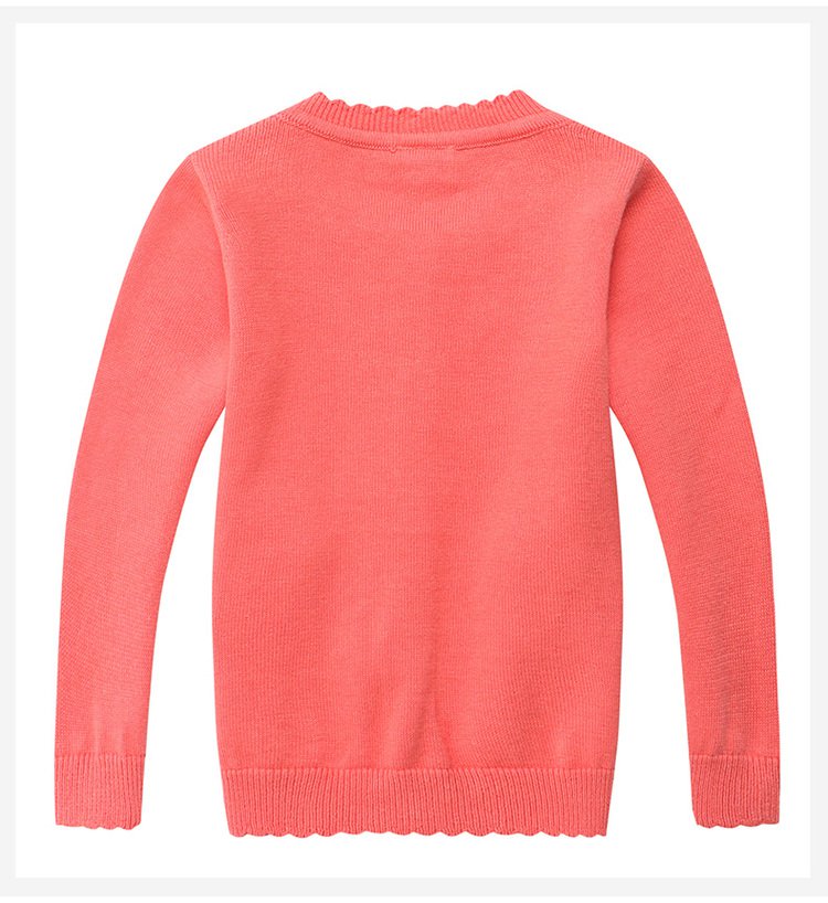 女幼童开襟线衫淡粉红