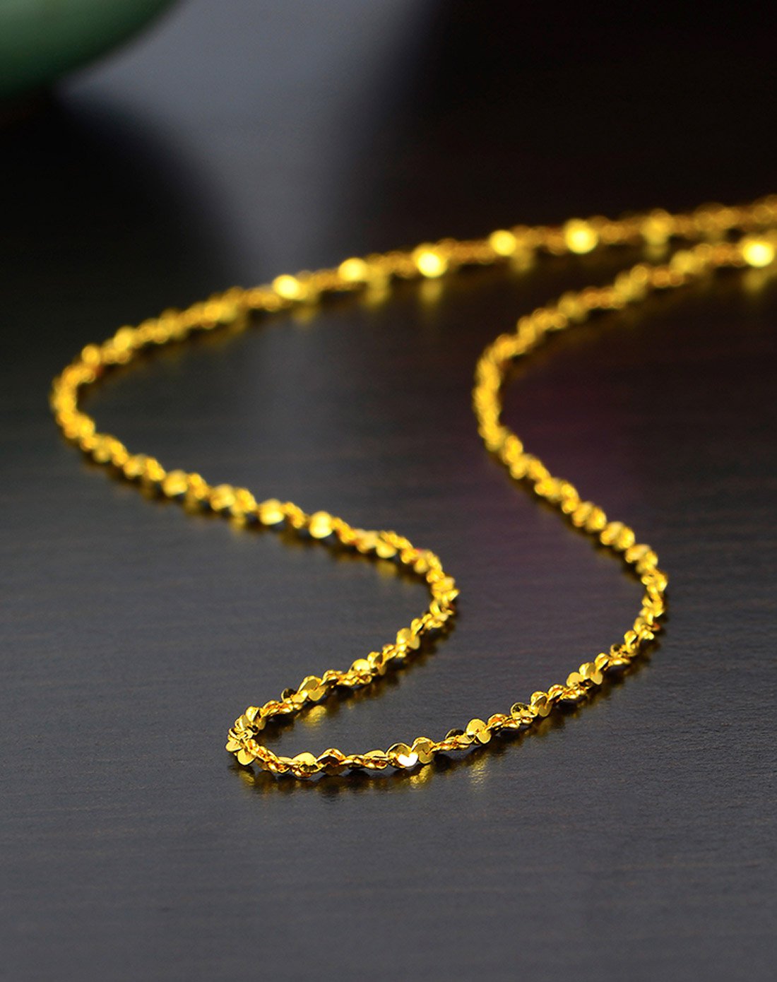 翠绿 足金满天星项链(计价)