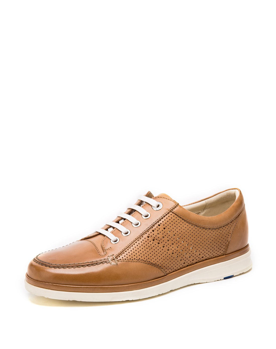 杏色胎小牛皮舒适休闲加州鞋