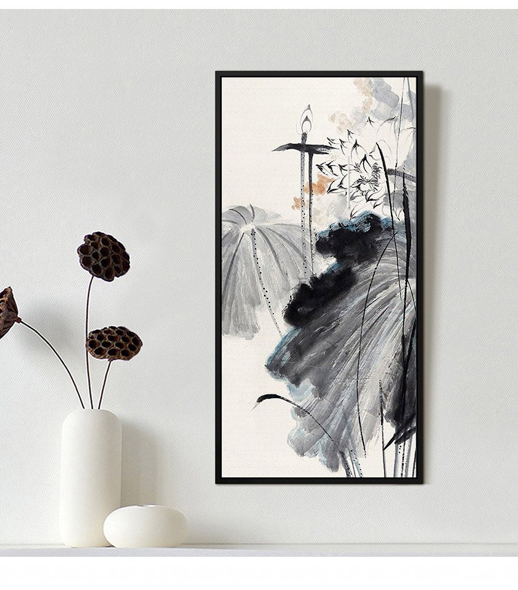 画卧室壁画沙发背景墙餐厅客厅装饰画 装裱方式: 有框 风格: 现代中式