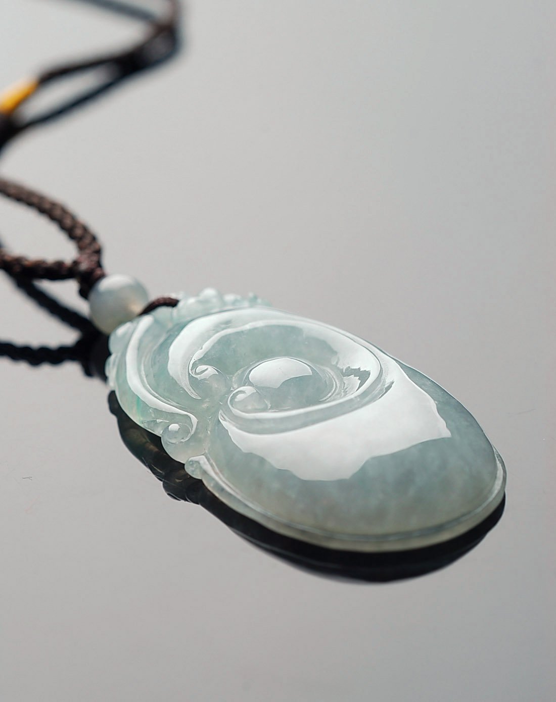 tamina 天然a货翡翠豆种怀珠抱玉吊坠(附证书)无