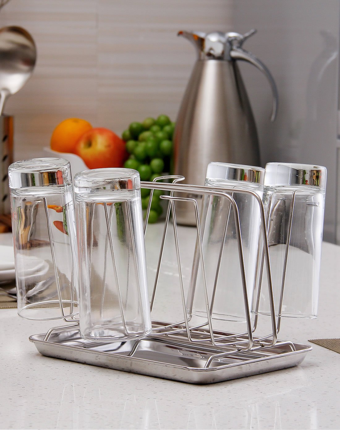 进阶版脸盘组不锈钢杯架 水杯沥水架