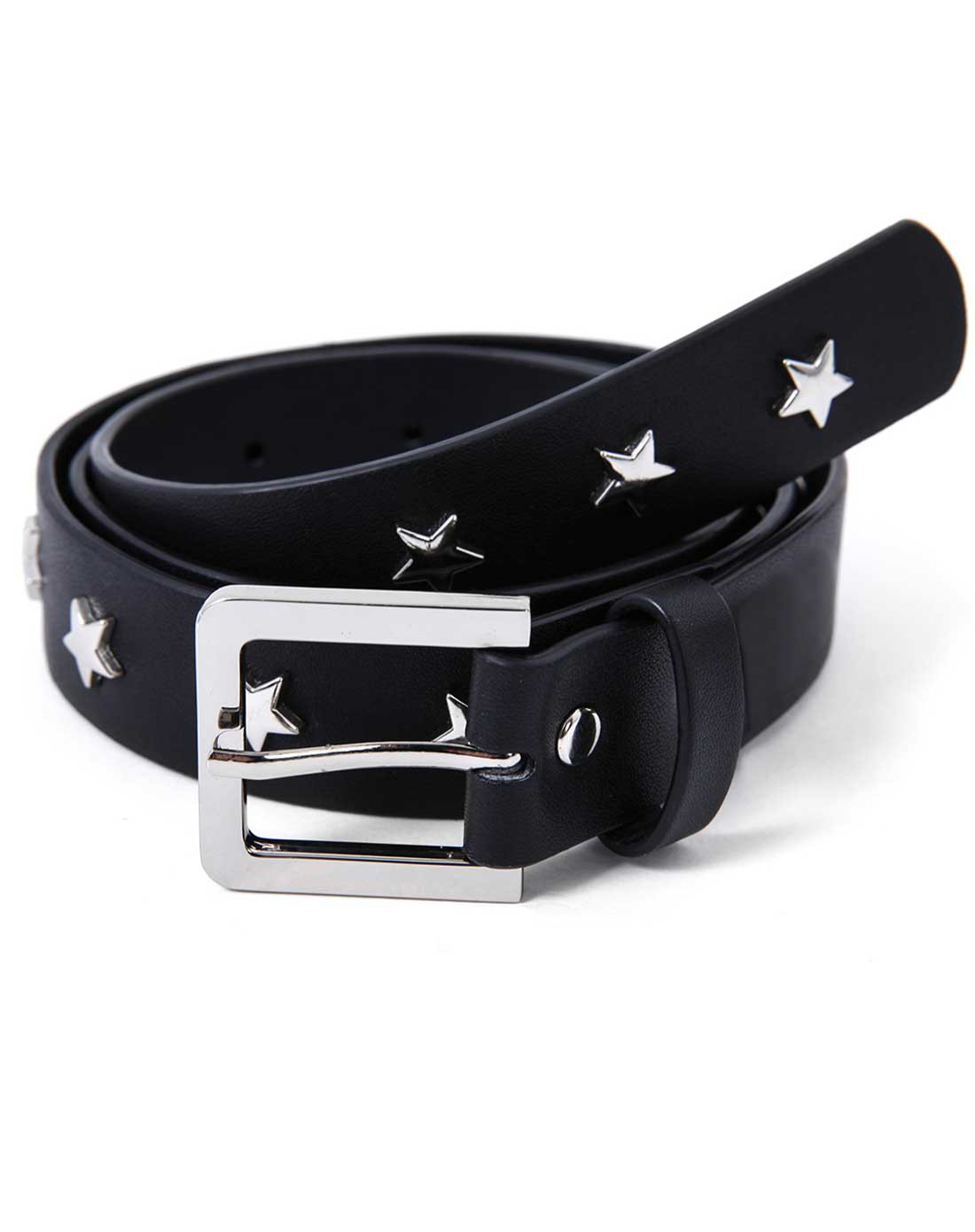 时尚星星金属图案潮装饰针扣腰带