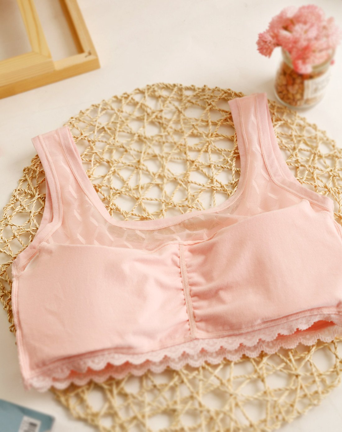 红豆居家儿童居家内衣专场少女无钢圈发育期文胸单件装粉色j7b008n6qi